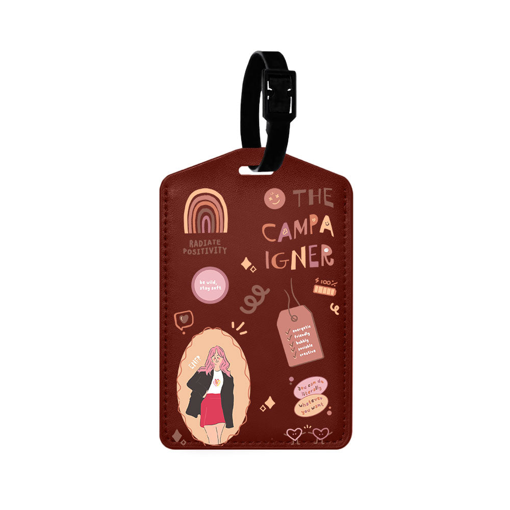 Vegan Leather Bag Tag - ENFP