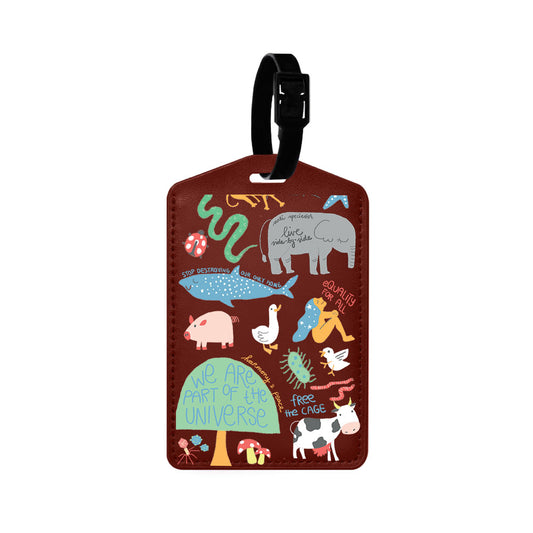 Vegan Leather Bag Tag - Equality