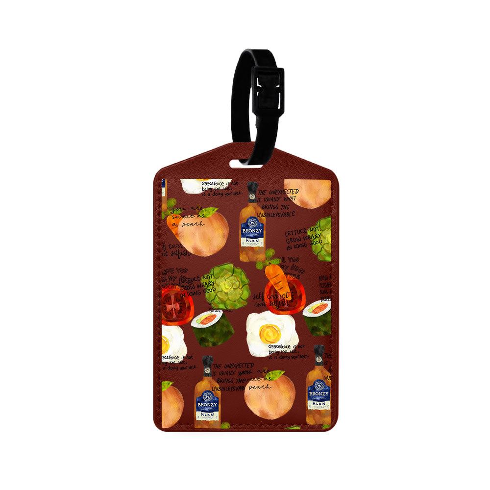Vegan Leather Bag Tag - Food Can Talk Too