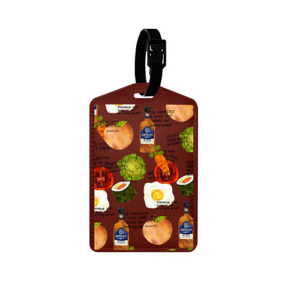 Vegan Leather Bag Tag - Food Can Talk Too
