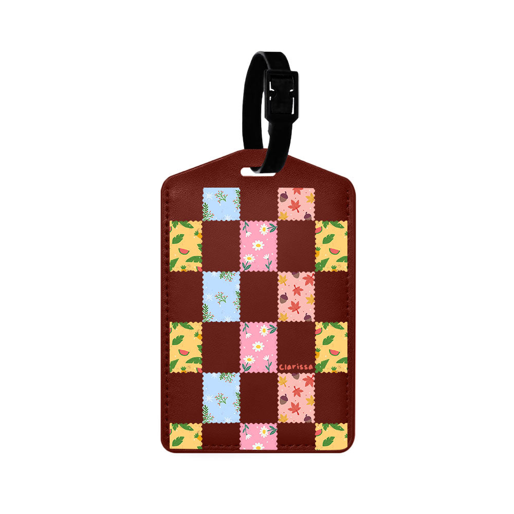 Vegan Leather Bag Tag - Four Seasons Stamps