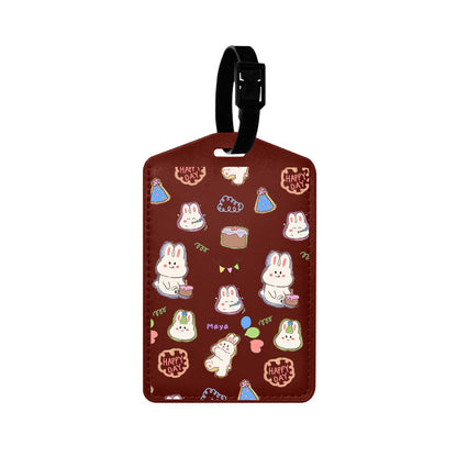 Vegan Leather Bag Tag - Fun Party