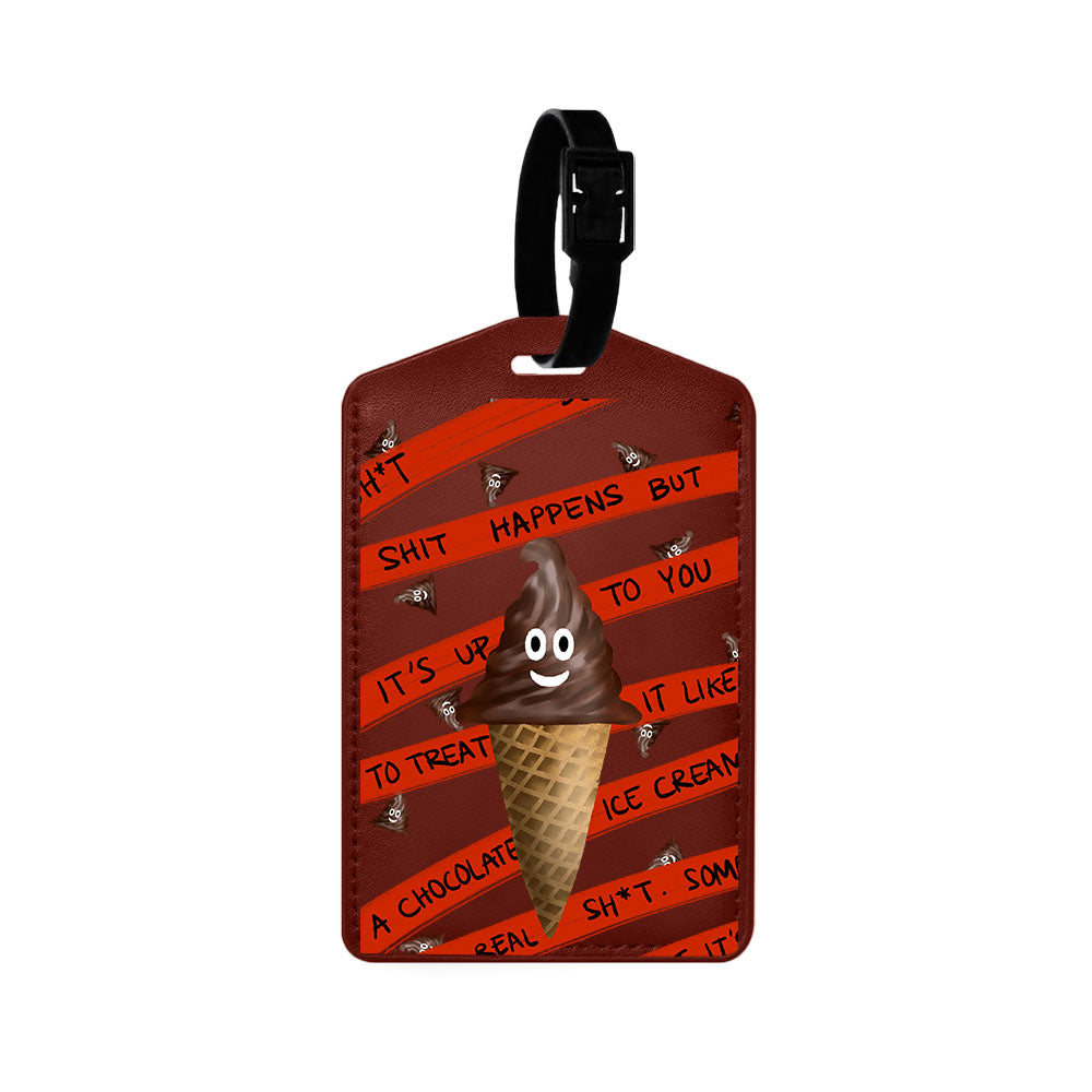 Vegan Leather Bag Tag - Oh.. Sh*t Happens