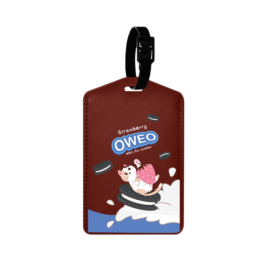 Vegan Leather Bag Tag - Oweo Cat