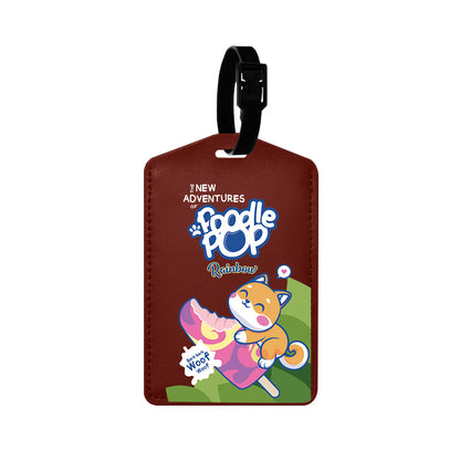 Vegan Leather Bag Tag - Poodle Pop