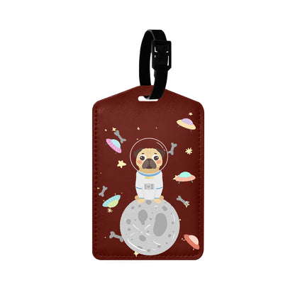 Vegan Leather Bag Tag - Pugstronaut