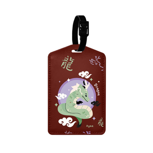 Vegan Leather Bag Tag - Dragon (Chinese Zodiac / Shio)
