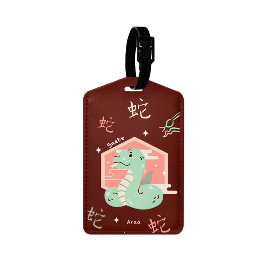 Vegan Leather Bag Tag - Snake (Chinese Zodiac / Shio)