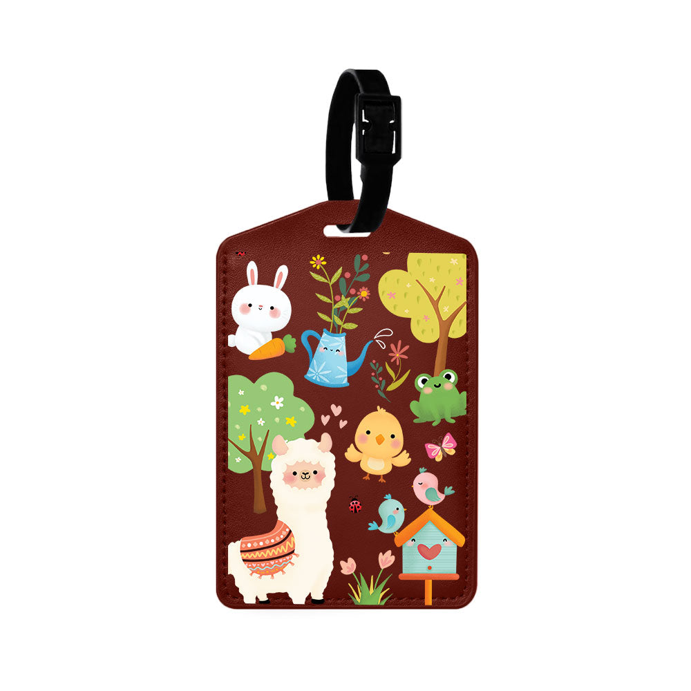 Vegan Leather Bag Tag - Spring