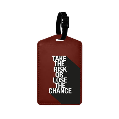 Vegan Leather Bag Tag - Take the Risk