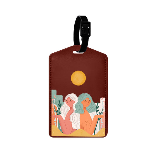Vegan Leather Bag Tag - We're Beautiful