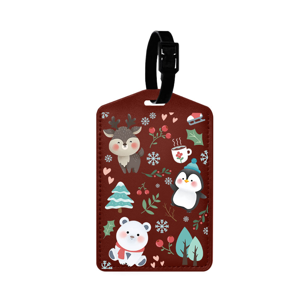 Vegan Leather Bag Tag - Winter