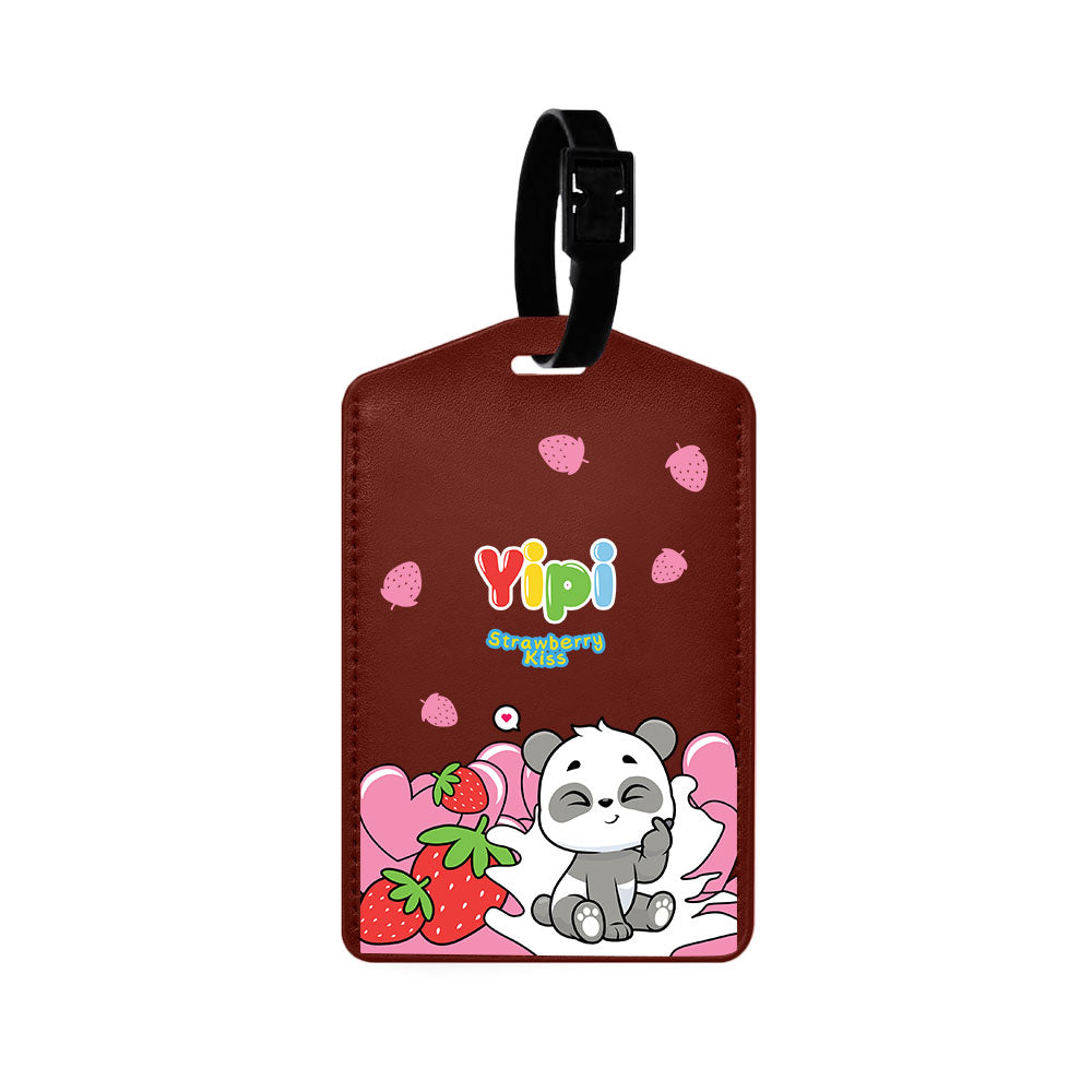 Vegan Leather Bag Tag - Yipi Strawberry Kiss