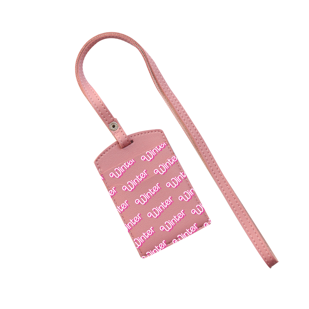 Vegan Leather Lanyard - Barbie Monogram