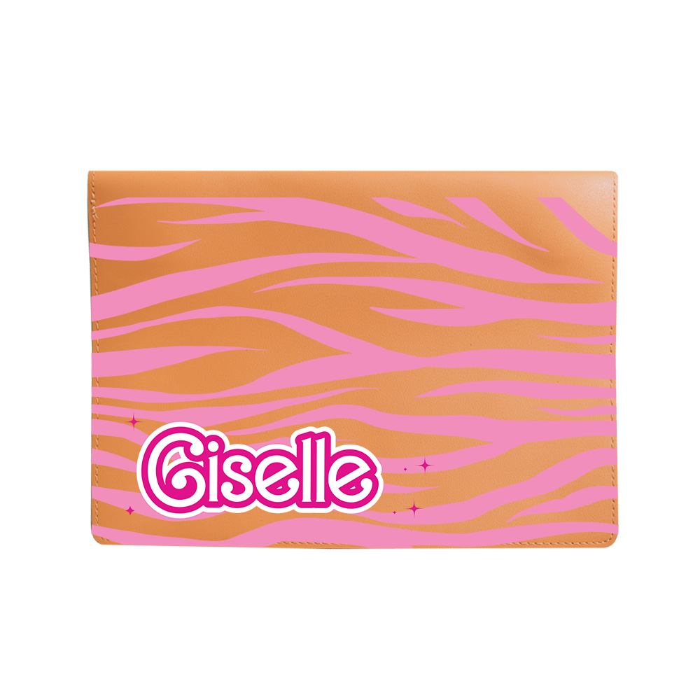 Vegan Leather Sleeve - Barbie Zebra Pattern