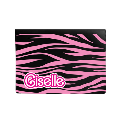 Vegan Leather Sleeve - Barbie Zebra Pattern