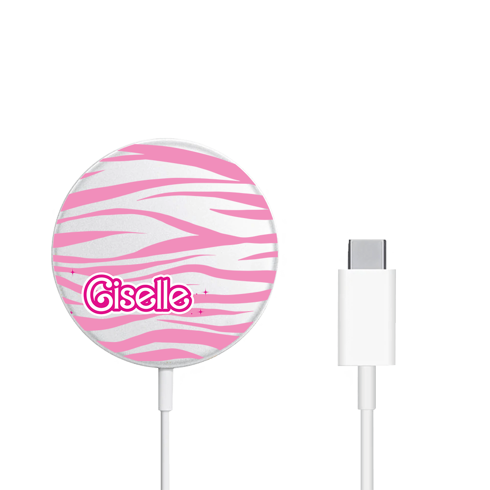 Magnetic Wireless Charger - Barbie Zebra Pattern