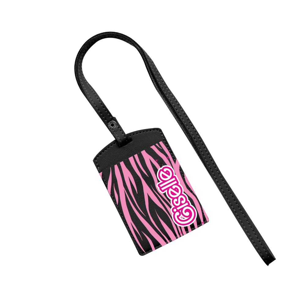 Vegan Leather Lanyard - Barbie Zebra Pattern