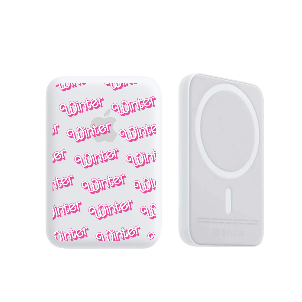 Magnetic Wireless Powerbank - Barbie monogram