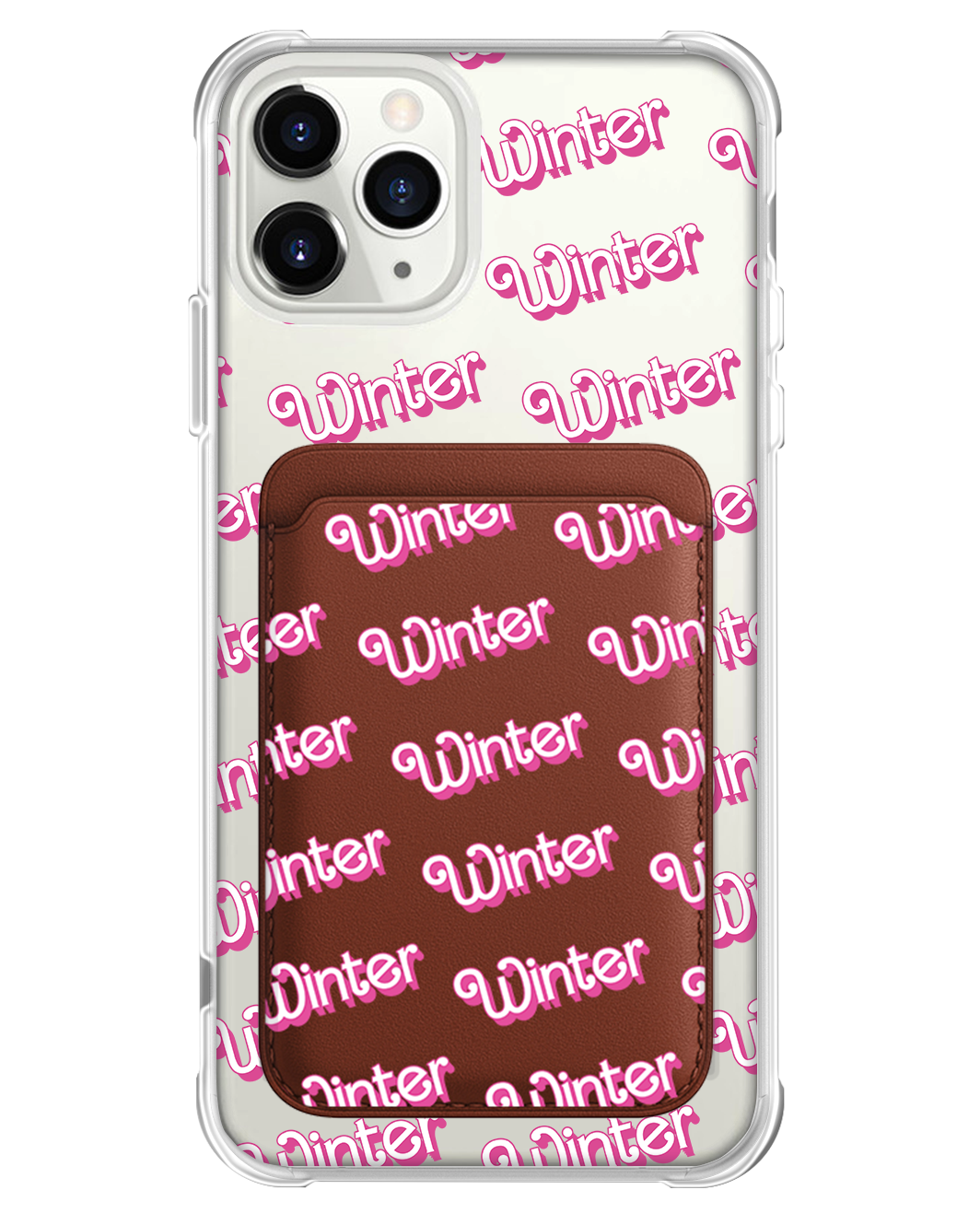 iPhone Magnetic Wallet Case - Barbie Monogram