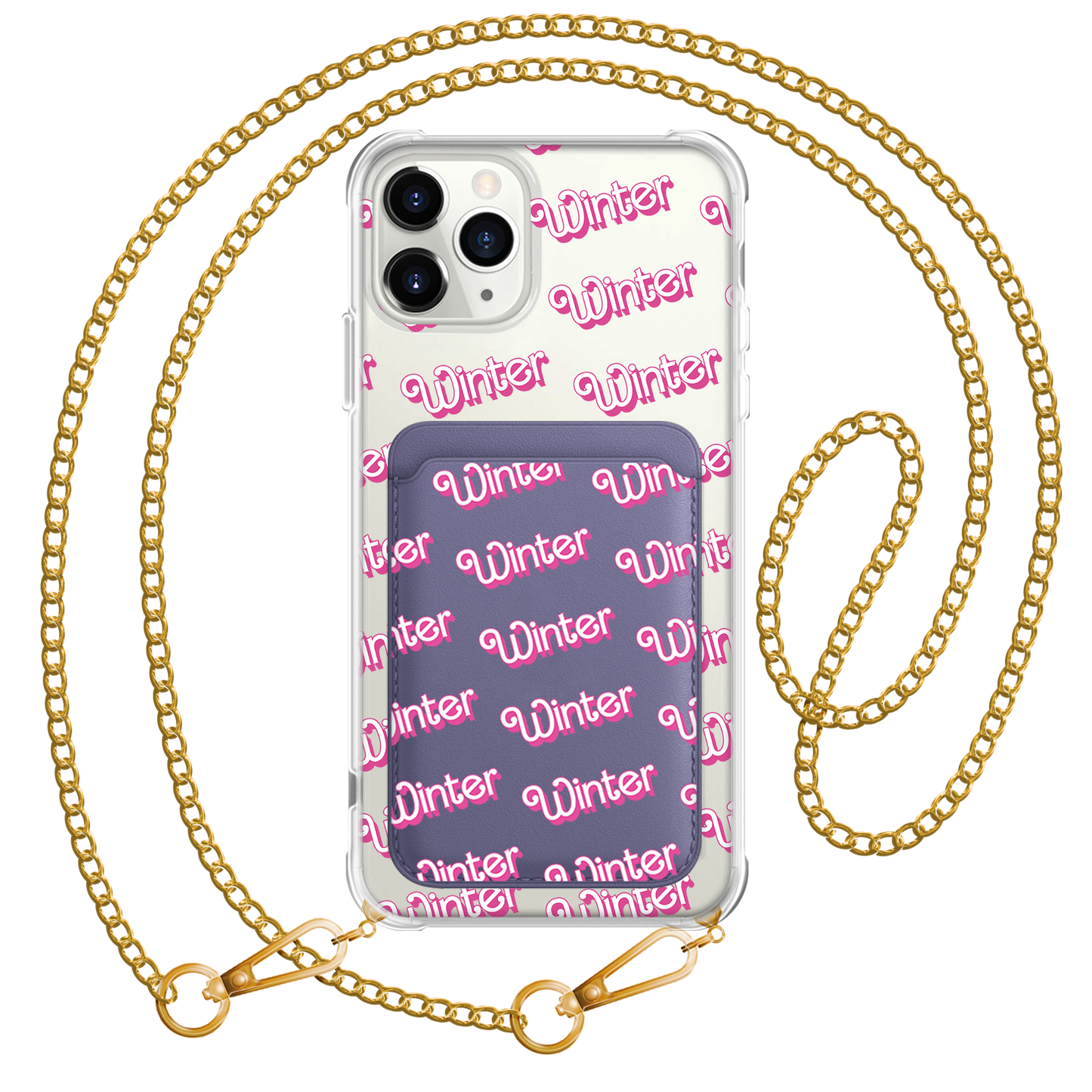 iPhone Magnetic Wallet Case - Barbie Monogram