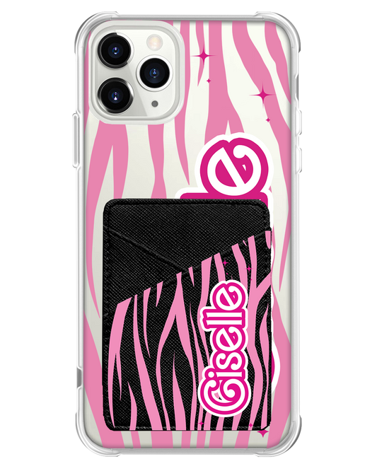 iPhone Phone Wallet Case - Barbie Zebra Pattern