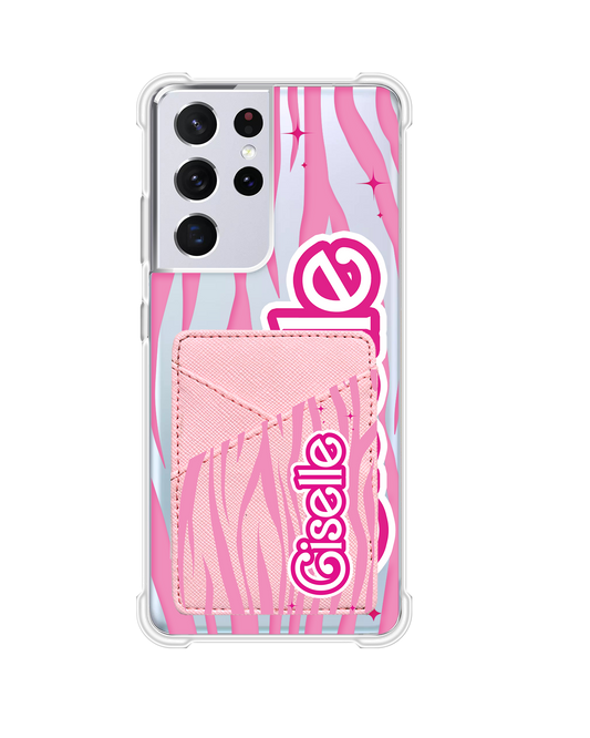 Android Phone Wallet Case - Barbie Zebra Pattern