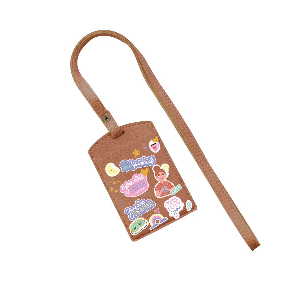 Vegan Leather Lanyard - Be Yourself