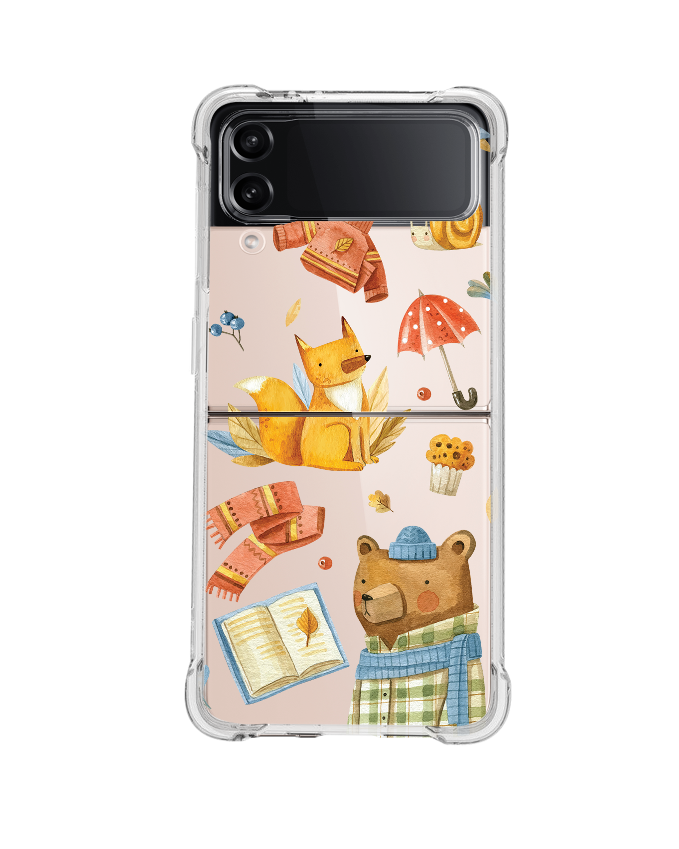 Android Flip / Fold Case - Bear and Fox