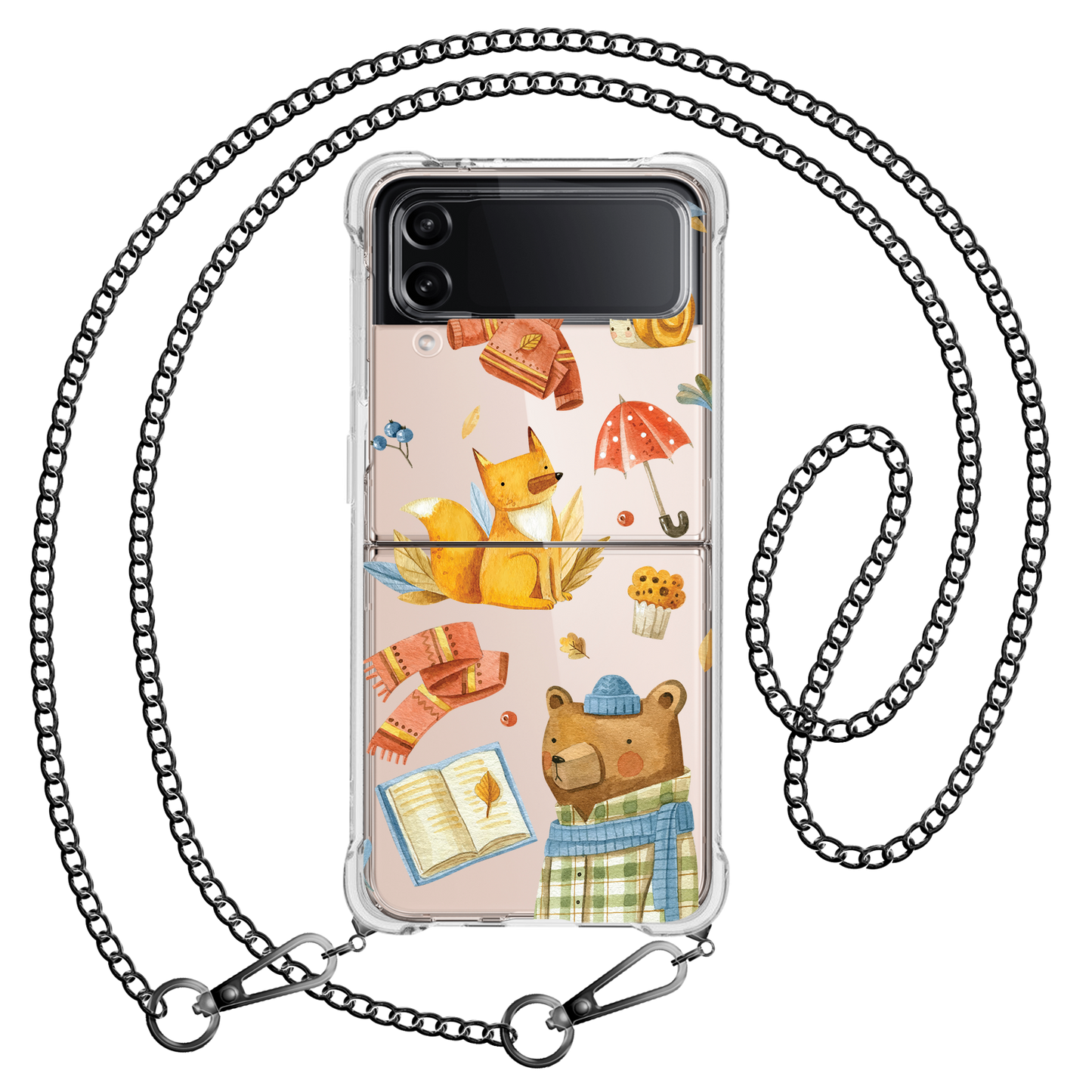 Android Flip / Fold Case - Bear and Fox