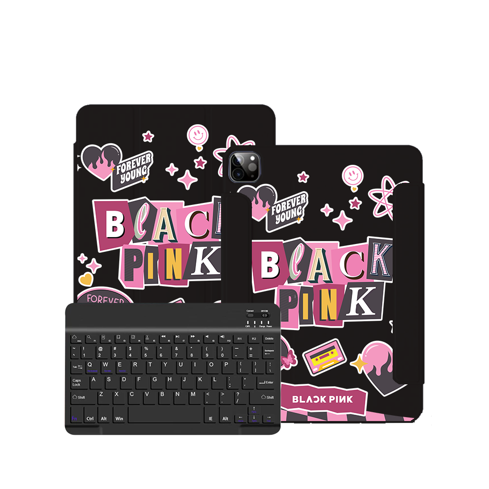 iPad Wireless Keyboard Flipcover - Blackpink Forever Young