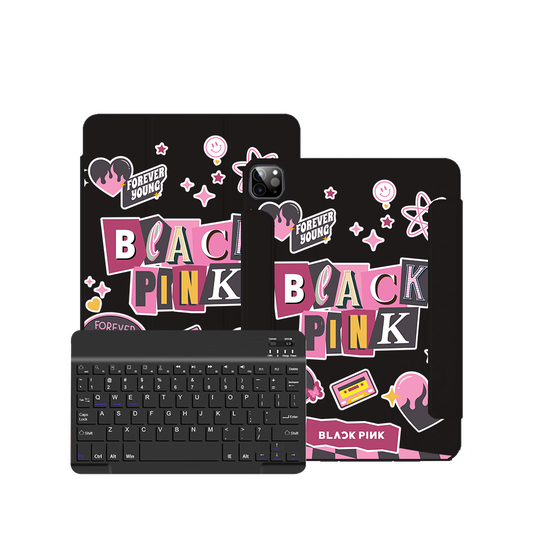 iPad Wireless Keyboard Flipcover - Blackpink Forever Young
