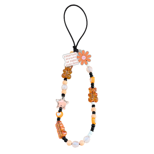 Beaded Strap with Acrylic Charm - Blooms