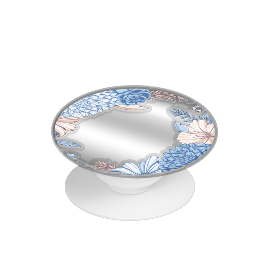 Pop Up Grip Mirror - Blue Floral