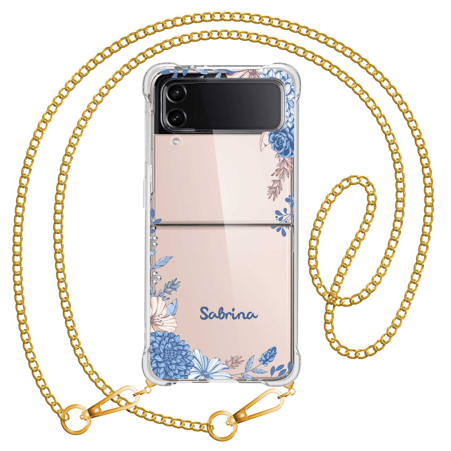 Android Flip / Fold Case - Blue Florals