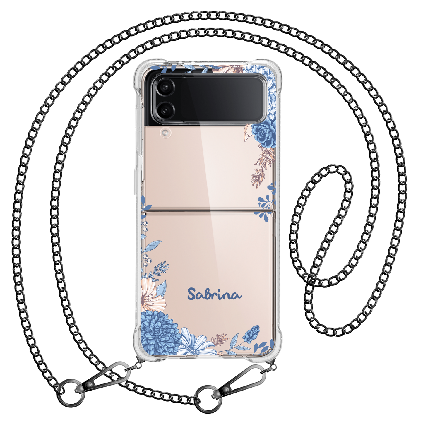 Android Flip / Fold Case - Blue Florals