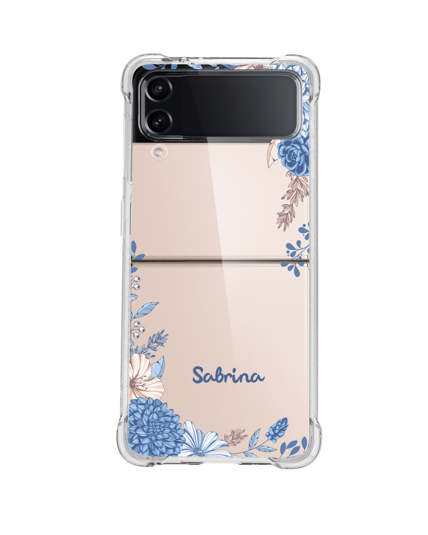 Android Flip / Fold Case - Blue Florals