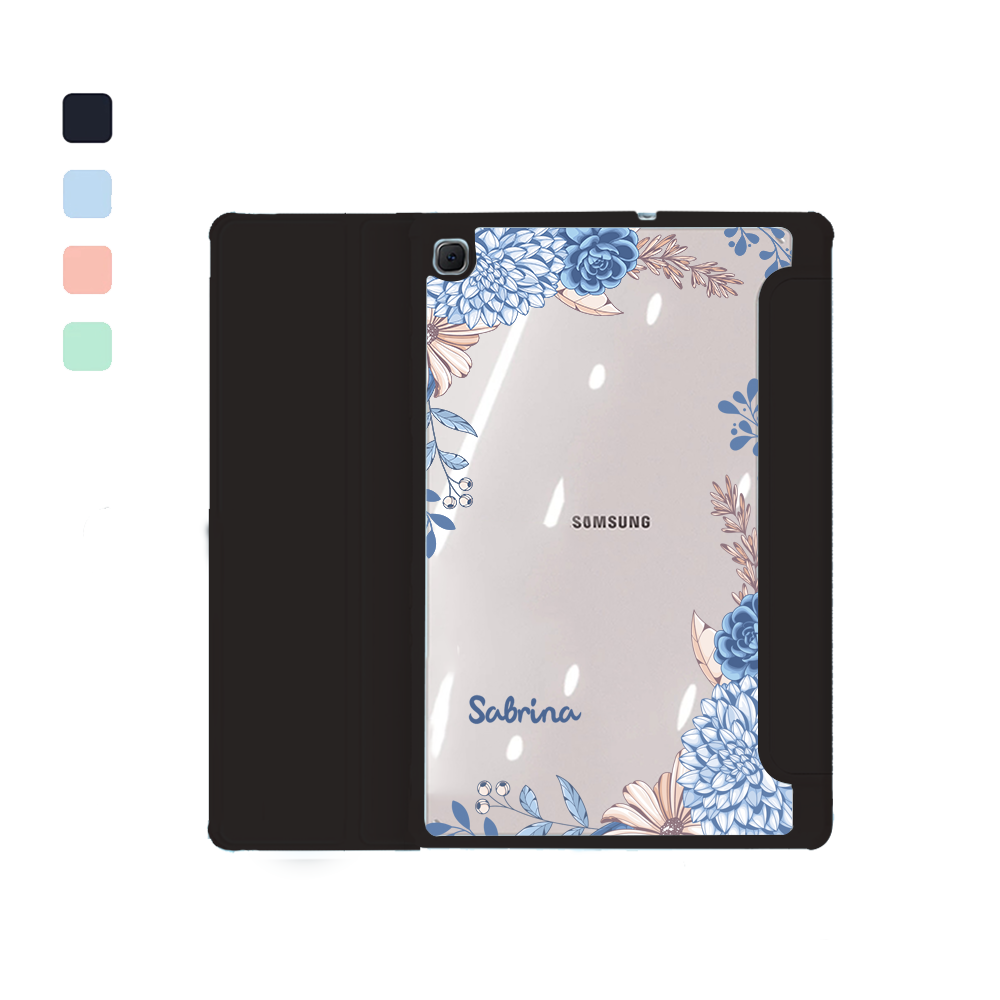 Android Tab Acrylic Flipcover - Blue Florals