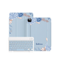 iPad / Android Tab Wireless Keyboard Flipcover - Blue Florals