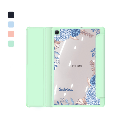 Android Tab Acrylic Flipcover - Blue Florals