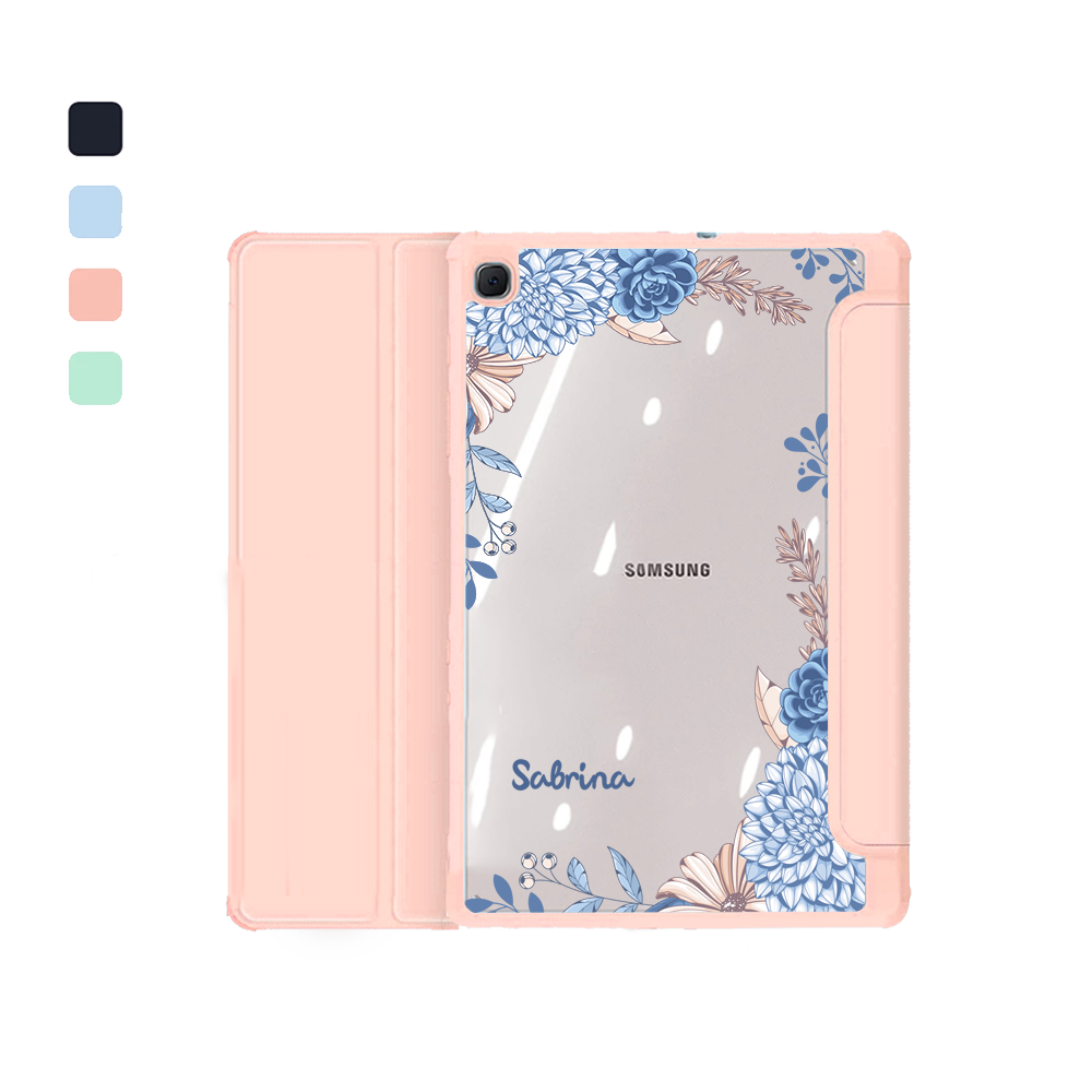 Android Tab Acrylic Flipcover - Blue Florals