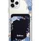 iPhone Magnetic Wallet Case - Blue Florals