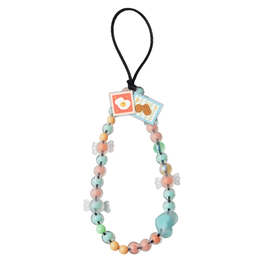 Beaded Strap with Acrylic Charm - Breakfast Menu