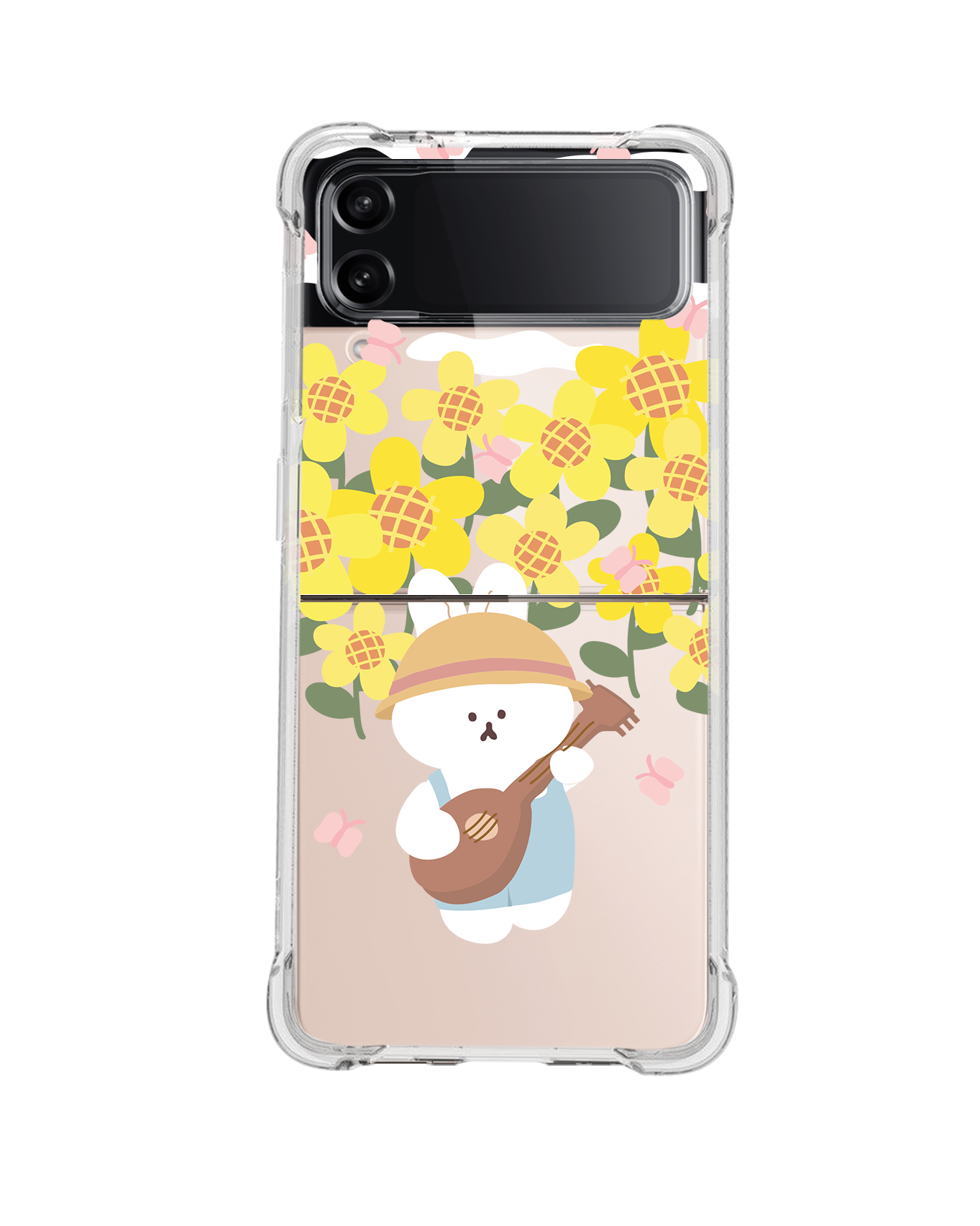 Android Flip / Fold Case - Bunny Ukulele