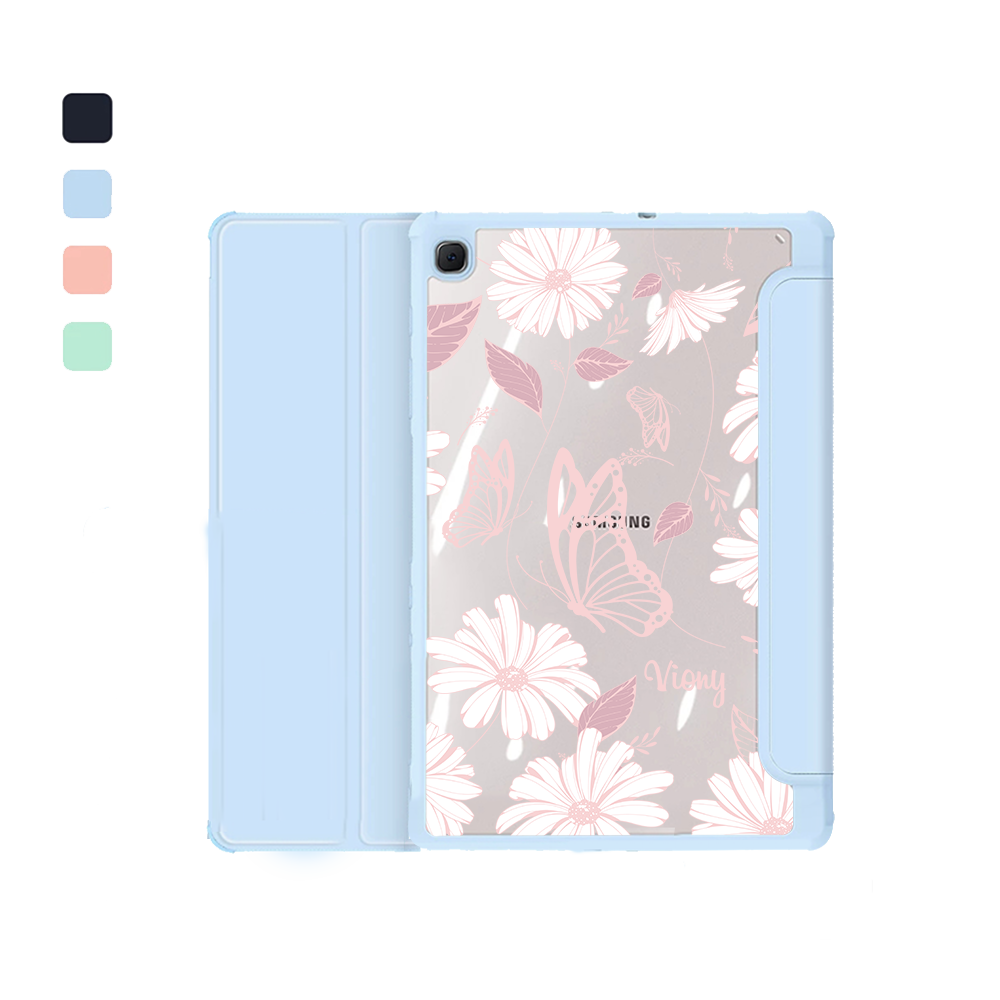 Android Tab Acrylic Flipcover - Butterfly & Daisy