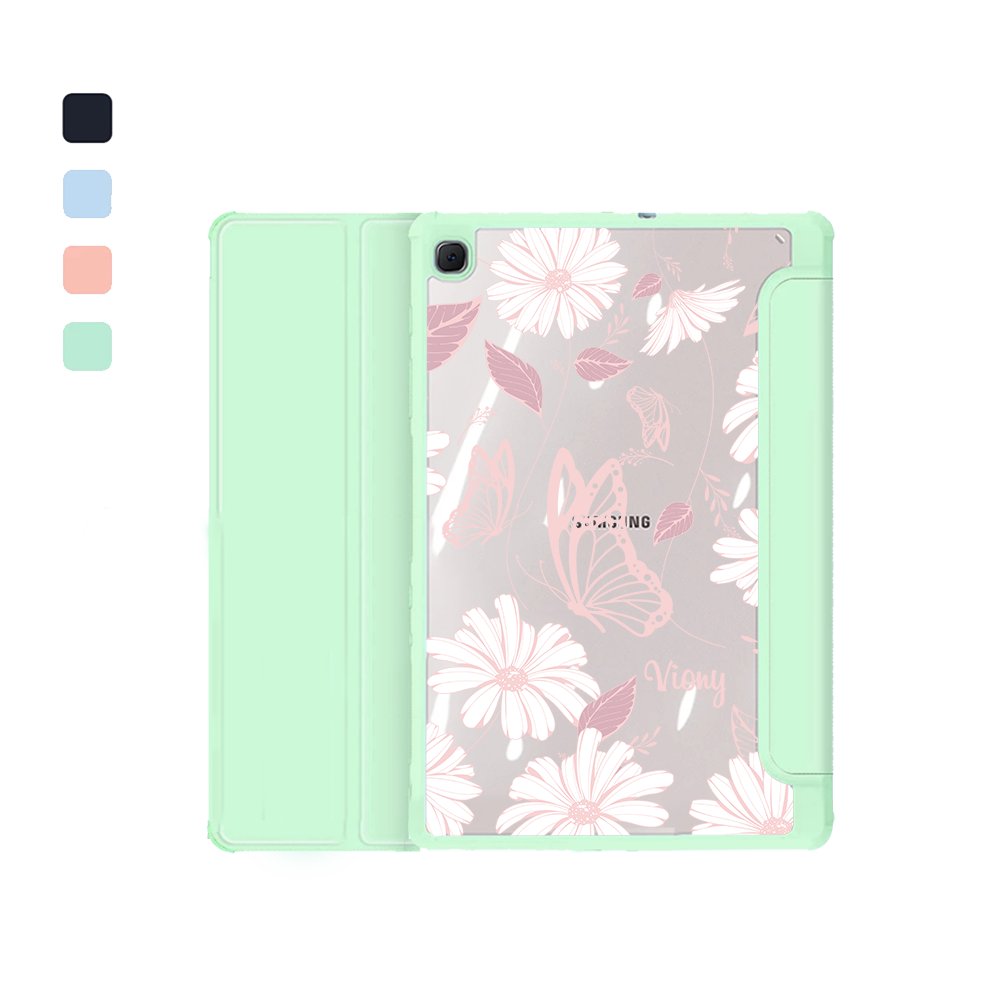 Android Tab Acrylic Flipcover - Butterfly & Daisy