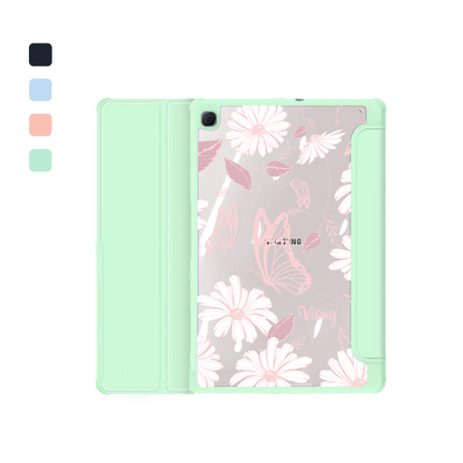 Android Tab Acrylic Flipcover - Butterfly & Daisy