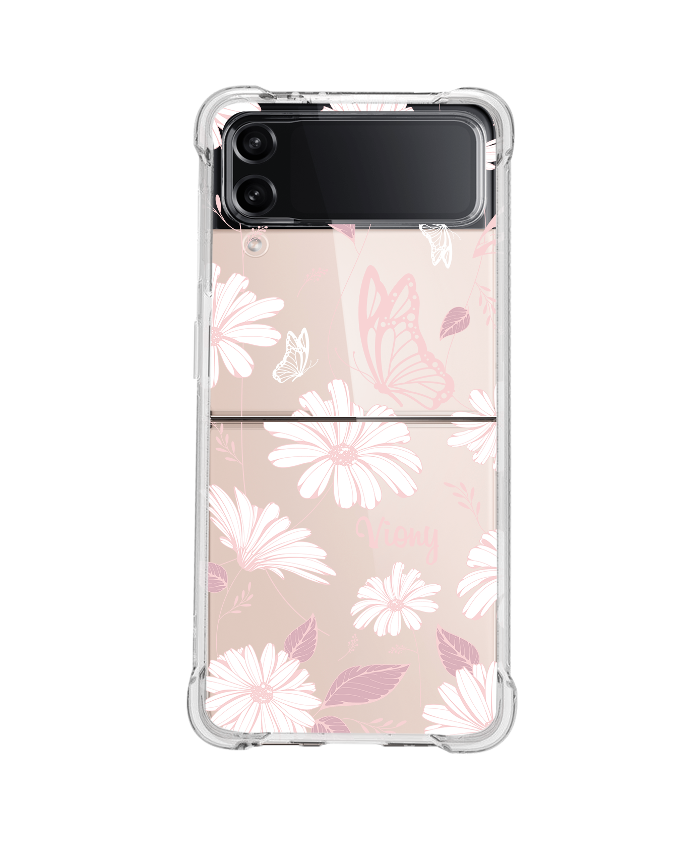 Android Flip / Fold Case - Butterfly & Daisy