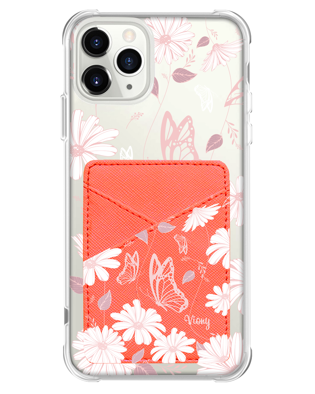 iPhone Phone Wallet Case - Butterfly & Daisy