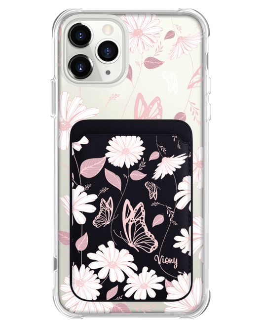 iPhone Magnetic Wallet Case - Butterfly & Daisy